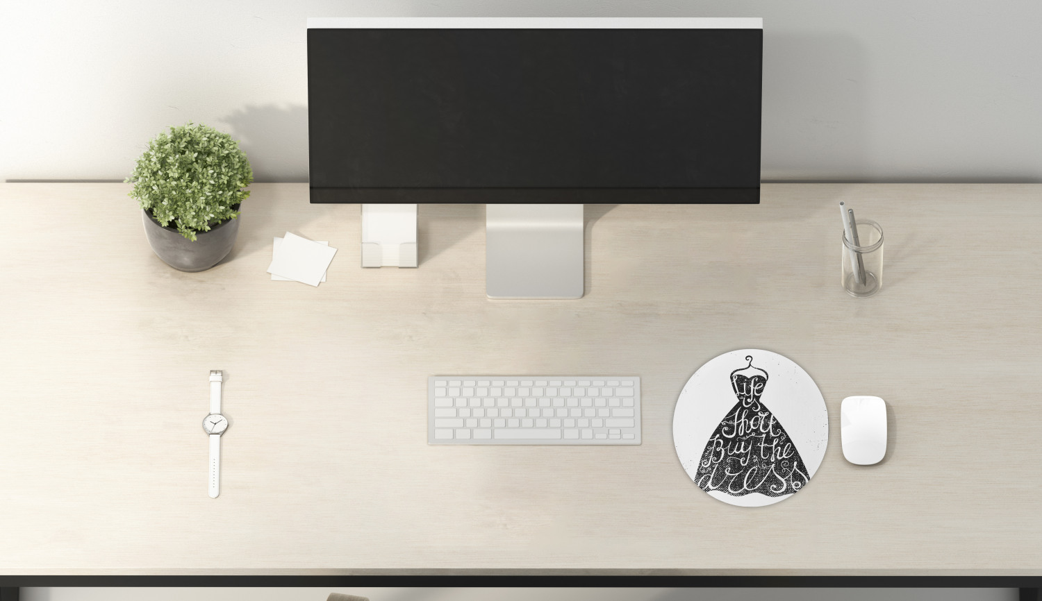 Ambesonne Modern Art Round Non-Slip Rubber Modern Gaming Mousepad, 8" - Afbeelding 91 van 123