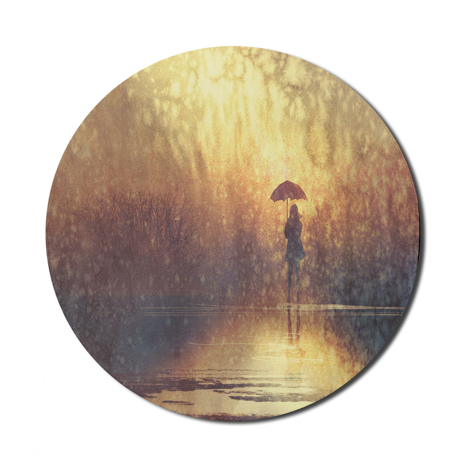 Ambesonne Modern Art Round Non-Slip Rubber Modern Gaming Mousepad, 8" - Afbeelding 120 van 123