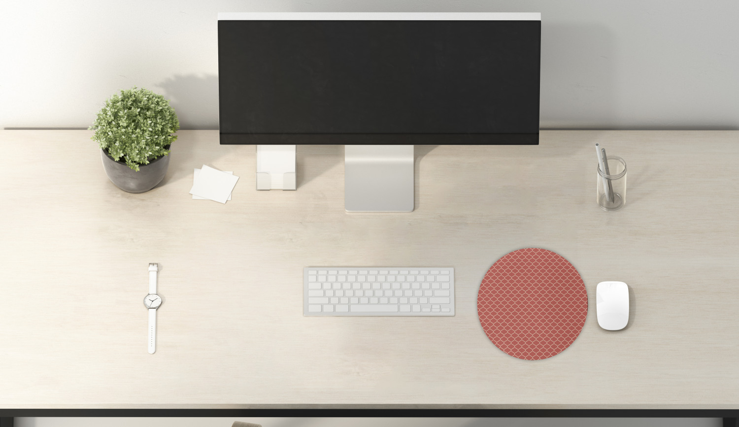 Ambesonne Modern Art Round Non-Slip Rubber Modern Gaming Mousepad, 8" - Afbeelding 117 van 123