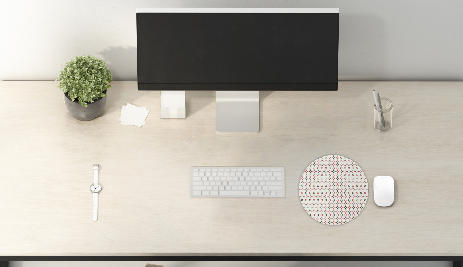 Ambesonne Modern Art Round Non-Slip Rubber Modern Gaming Mousepad, 8" - Afbeelding 65 van 123