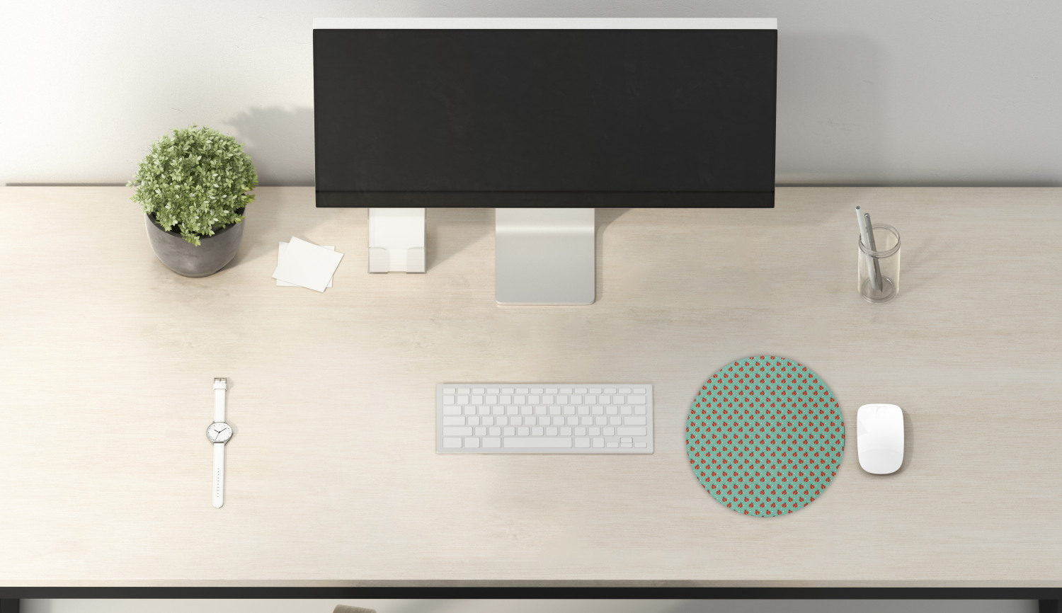 Ambesonne Modern Art Round Non-Slip Rubber Modern Gaming Mousepad, 8" - Afbeelding 71 van 123