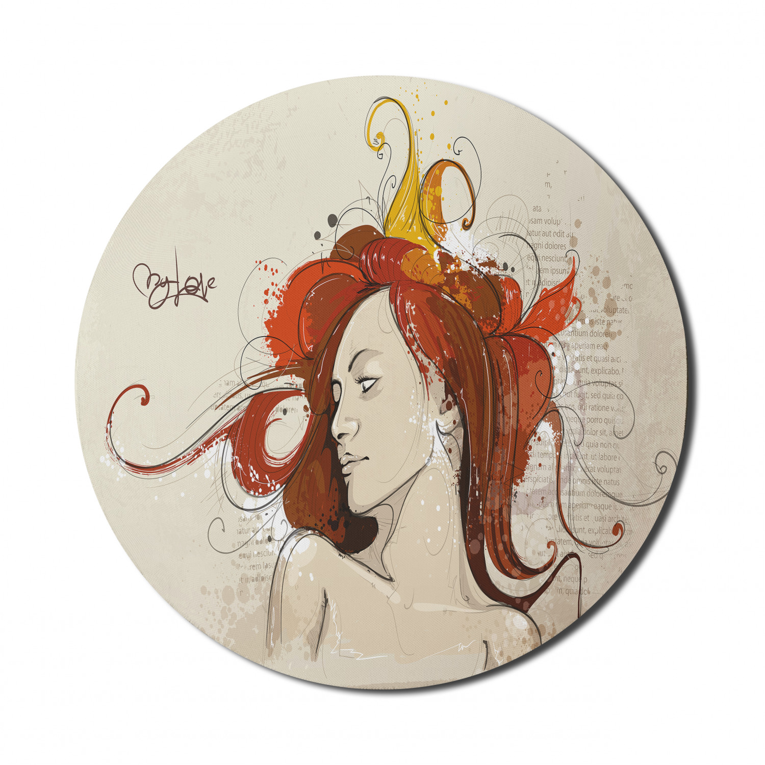 Ambesonne Modern Art Round Non-Slip Rubber Modern Gaming Mousepad, 8" - Afbeelding 82 van 123