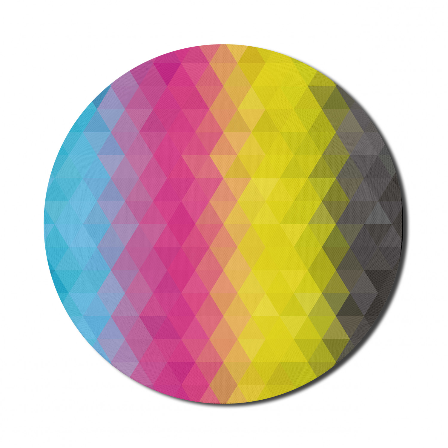 Ambesonne Abstract Polygon Round Non-Slip Rubber Modern Gaming Mousepad, 8" - Picture 72 of 123
