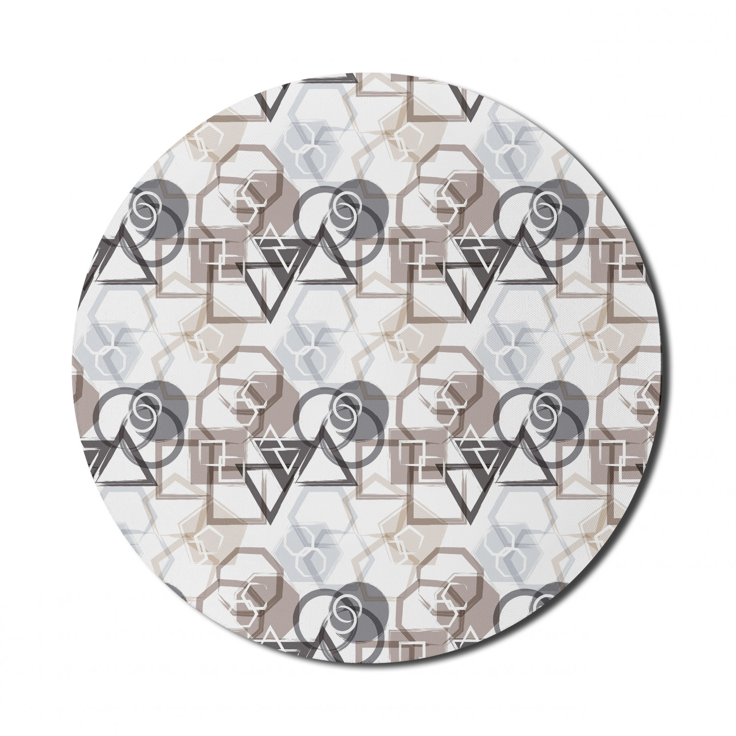 Ambesonne Abstract Polygon Round Non-Slip Rubber Modern Gaming Mousepad, 8" - Picture 106 of 123