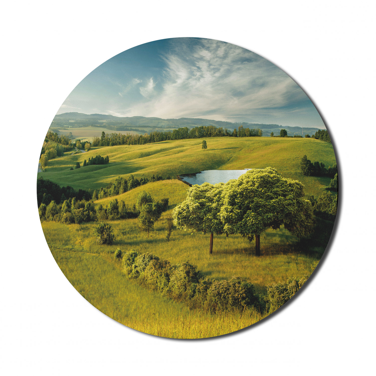 Ambesonne Green Print Round Non-Slip Rubber Modern Gaming Mousepad, 8" - Picture 20 of 123