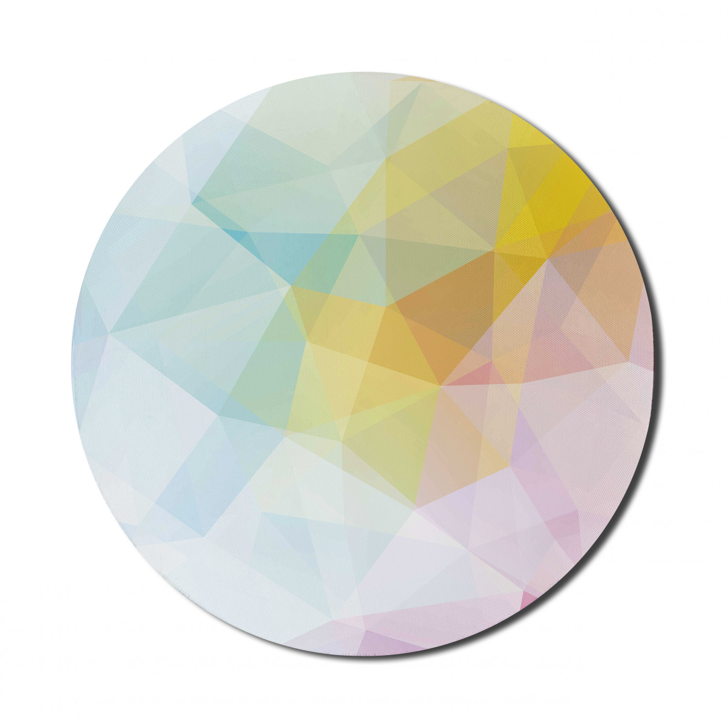 Ambesonne Abstract Polygon Round Non-Slip Rubber Modern Gaming Mousepad, 8" - Picture 100 of 123