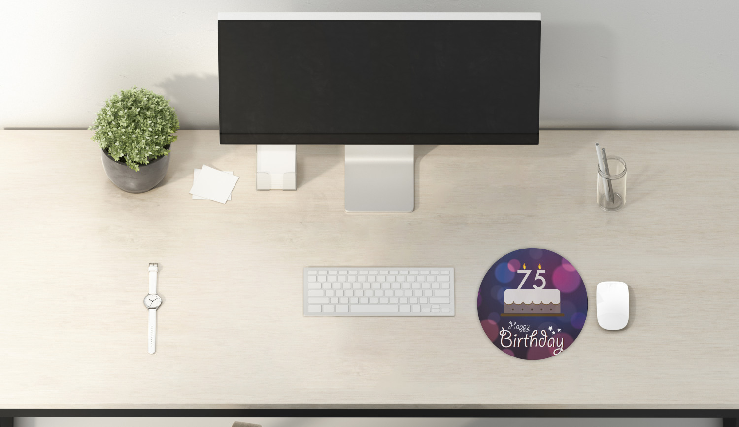 Ambesonne Abstract Polygon Round Non-Slip Rubber Modern Gaming Mousepad, 8" - Picture 55 of 123