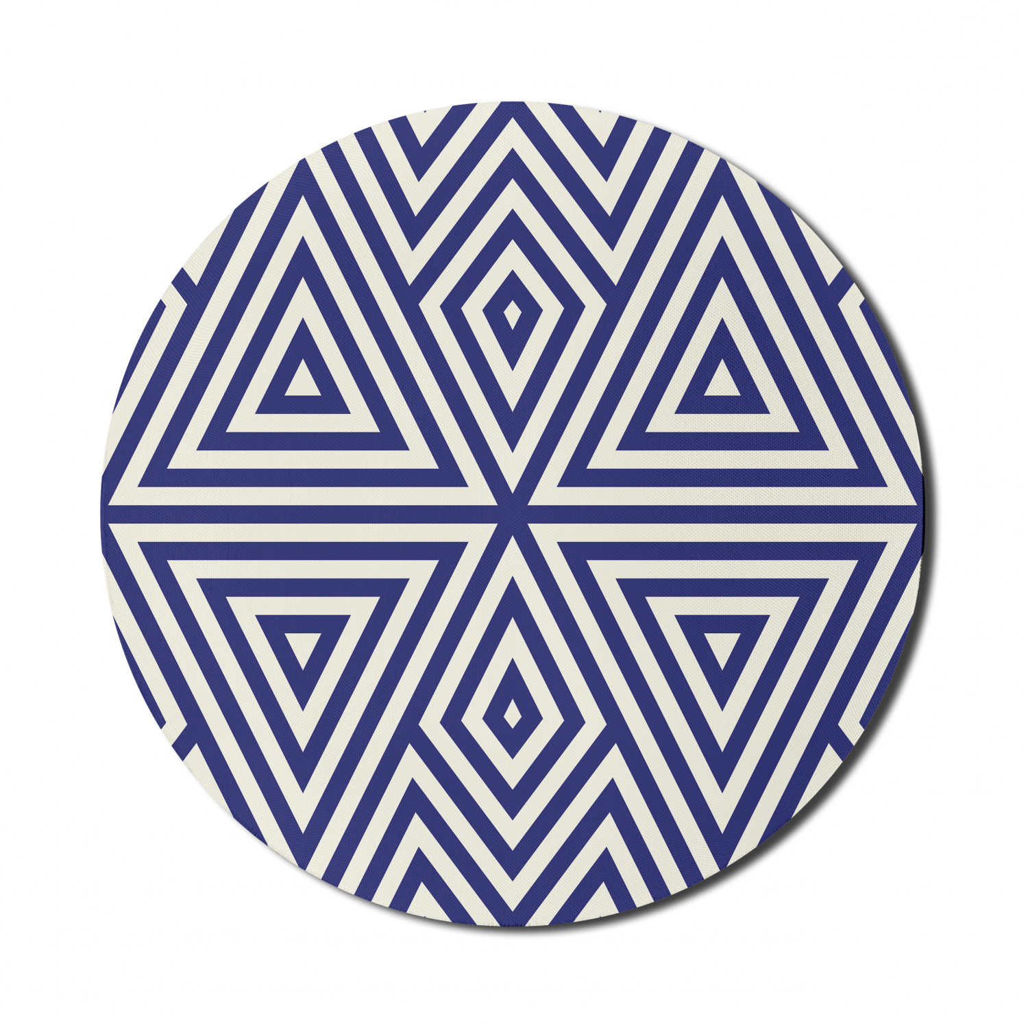Ambesonne Abstract Polygon Round Non-Slip Rubber Modern Gaming Mousepad, 8" - Picture 104 of 123