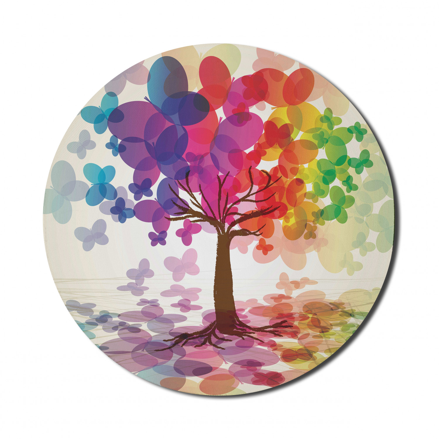Ambesonne Abstract Polygon Round Non-Slip Rubber Modern Gaming Mousepad, 8" - Picture 34 of 123