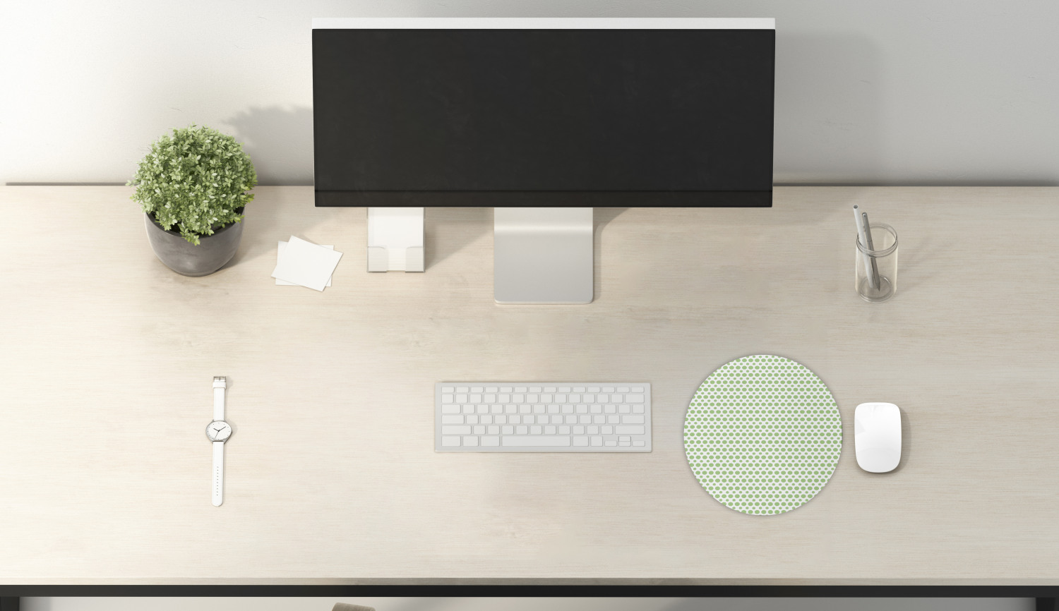 Ambesonne Green Print Round Non-Slip Rubber Modern Gaming Mousepad, 8" - Picture 83 of 123