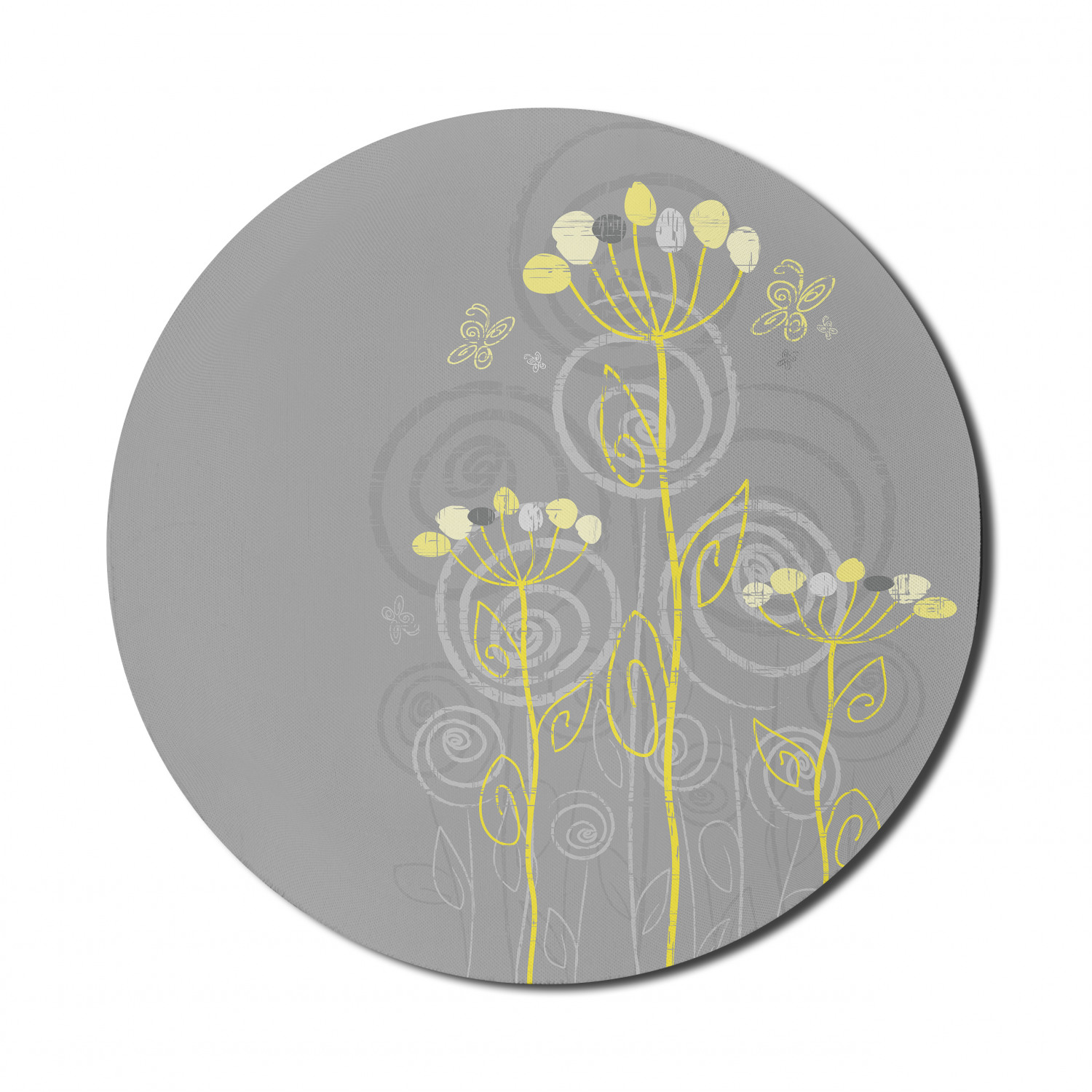 Ambesonne Abstract Polygon Round Non-Slip Rubber Modern Gaming Mousepad, 8" - Picture 8 of 123