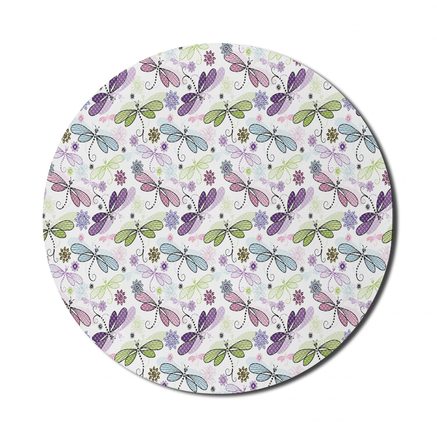 Ambesonne Abstract Polygon Round Non-Slip Rubber Modern Gaming Mousepad, 8" - Picture 42 of 123