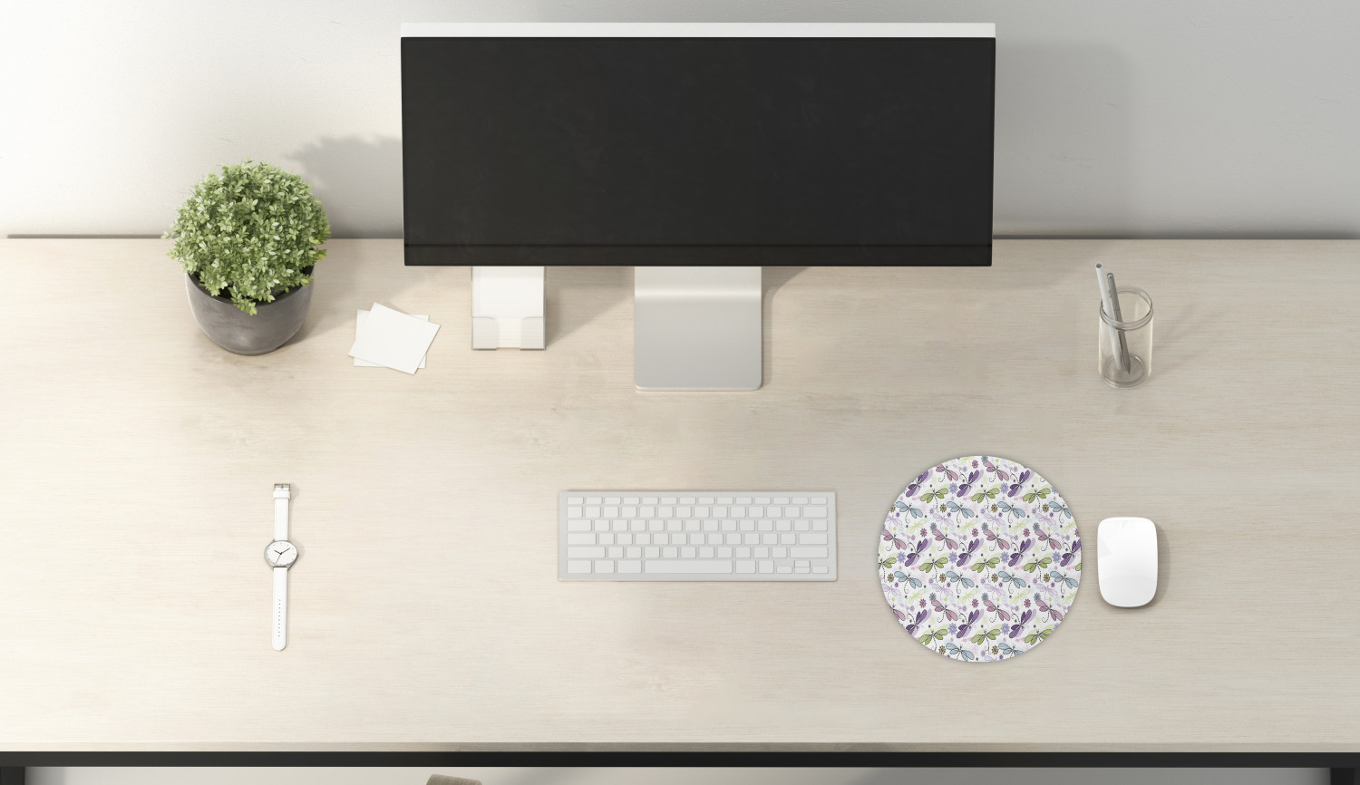 Ambesonne Abstract Polygon Round Non-Slip Rubber Modern Gaming Mousepad, 8" - Picture 43 of 123