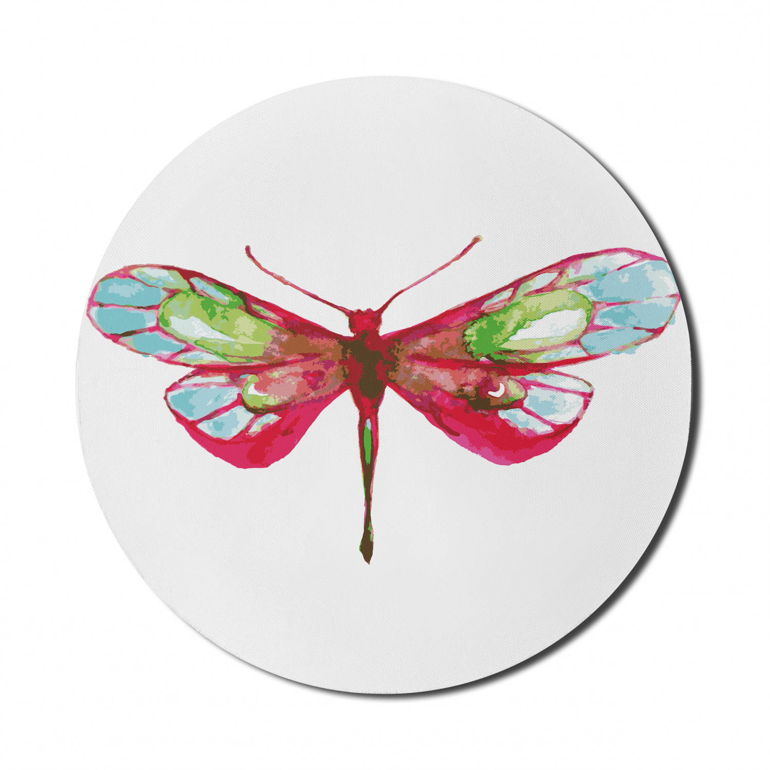 Ambesonne Abstract Polygon Round Non-Slip Rubber Modern Gaming Mousepad, 8" - Picture 122 of 123