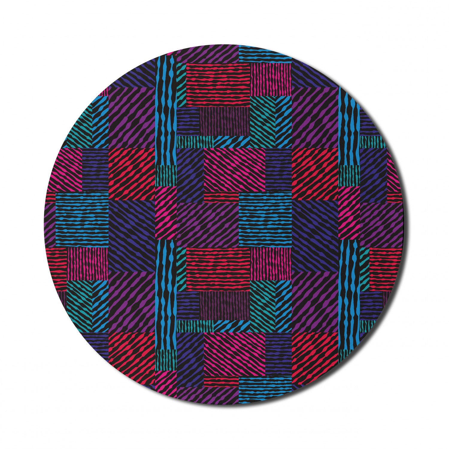 Ambesonne Abstract Polygon Round Non-Slip Rubber Modern Gaming Mousepad, 8" - Picture 112 of 123