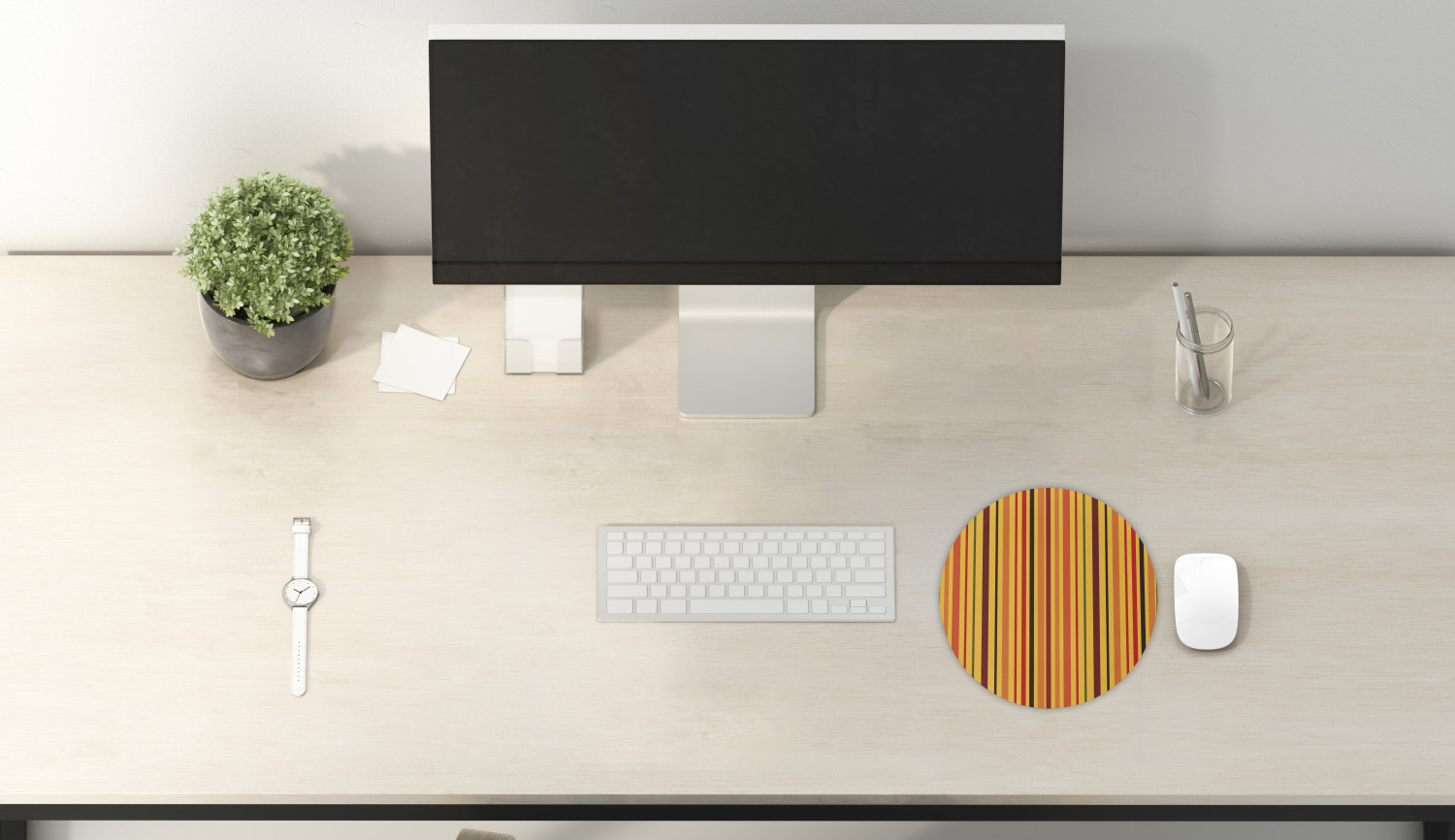 Ambesonne Abstract Polygon Round Non-Slip Rubber Modern Gaming Mousepad, 8" - Picture 119 of 123