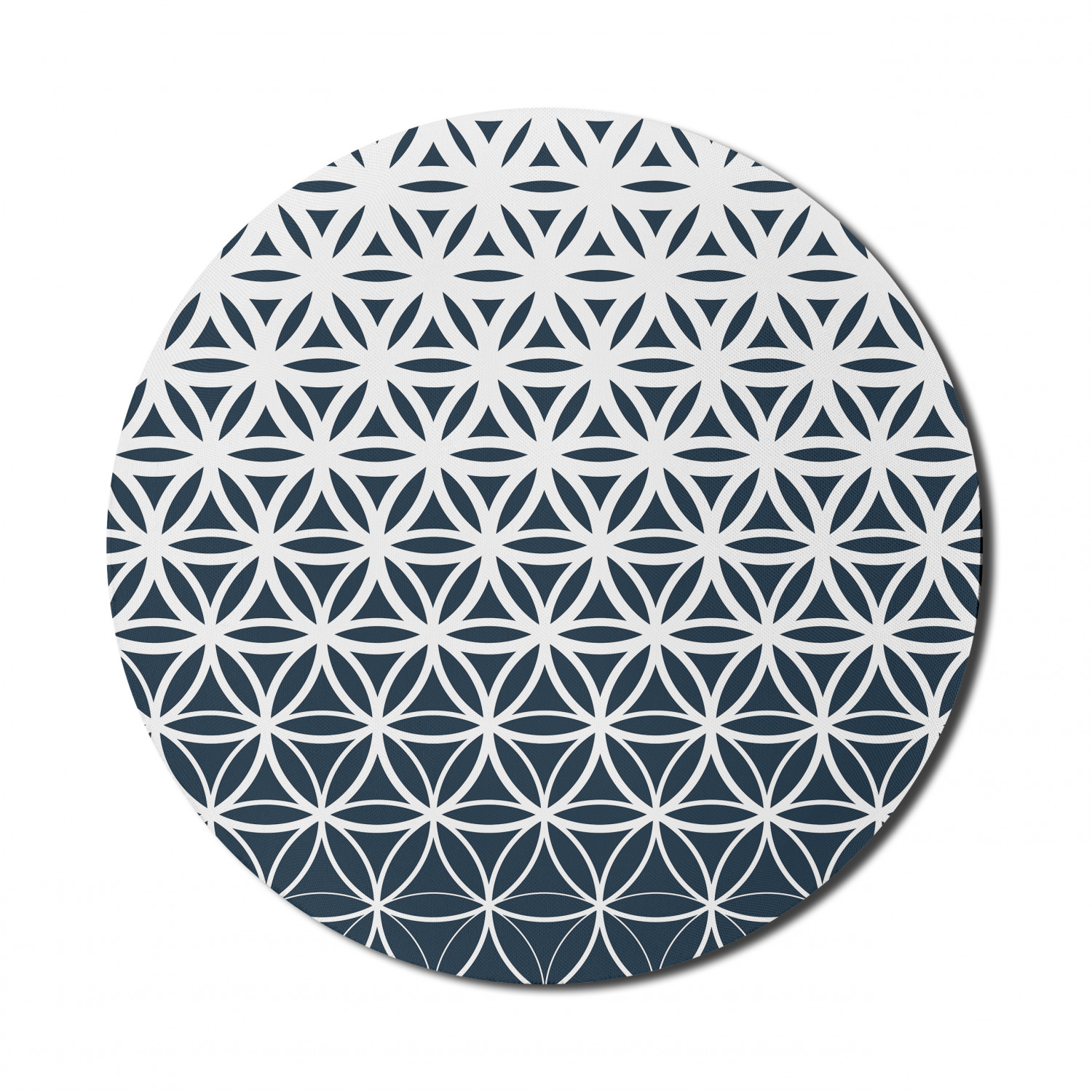 Ambesonne Abstract Polygon Round Non-Slip Rubber Modern Gaming Mousepad, 8" - Picture 94 of 123