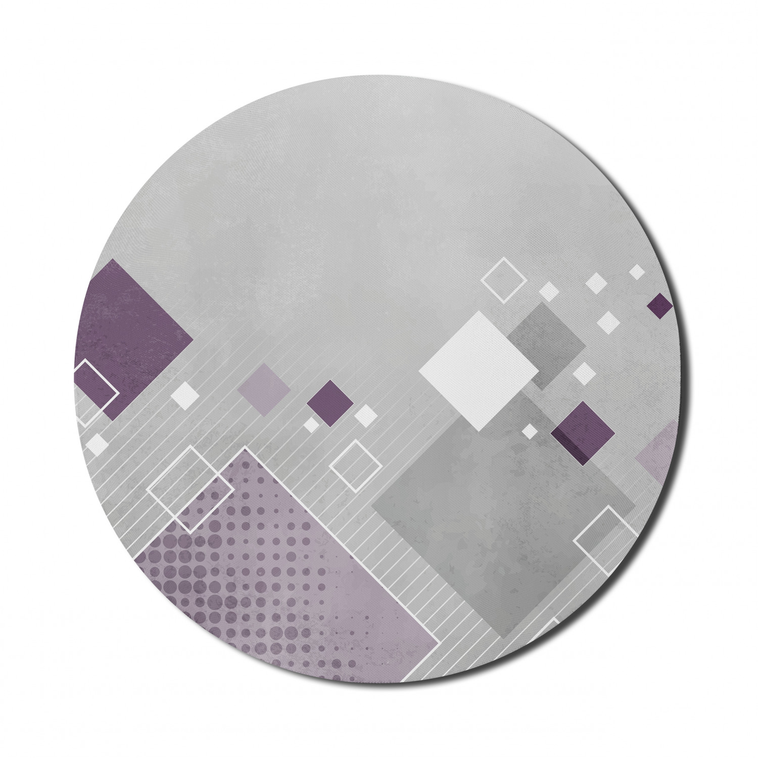 Ambesonne Abstract Polygon Round Non-Slip Rubber Modern Gaming Mousepad, 8" - Picture 36 of 123