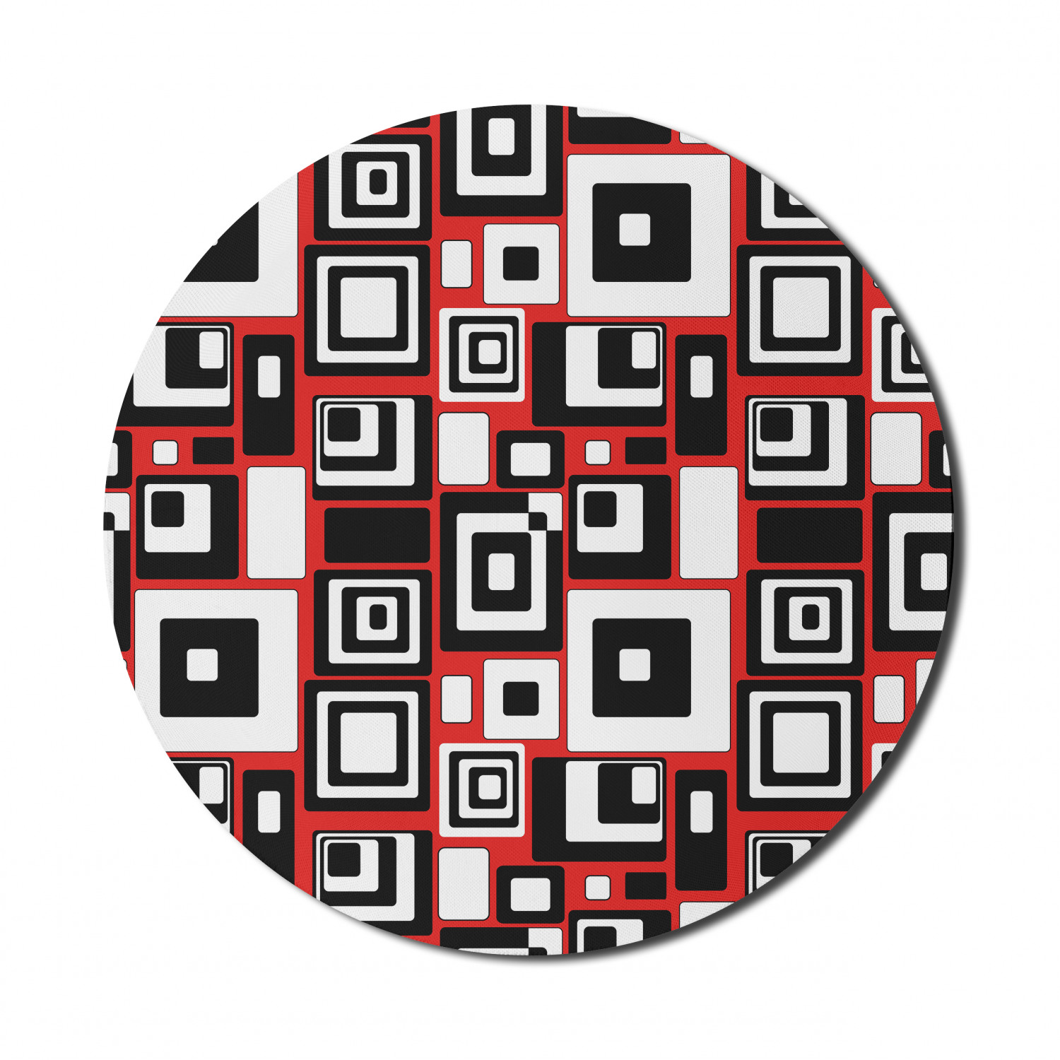 Ambesonne Abstract Polygon Round Non-Slip Rubber Modern Gaming Mousepad, 8" - Picture 70 of 123