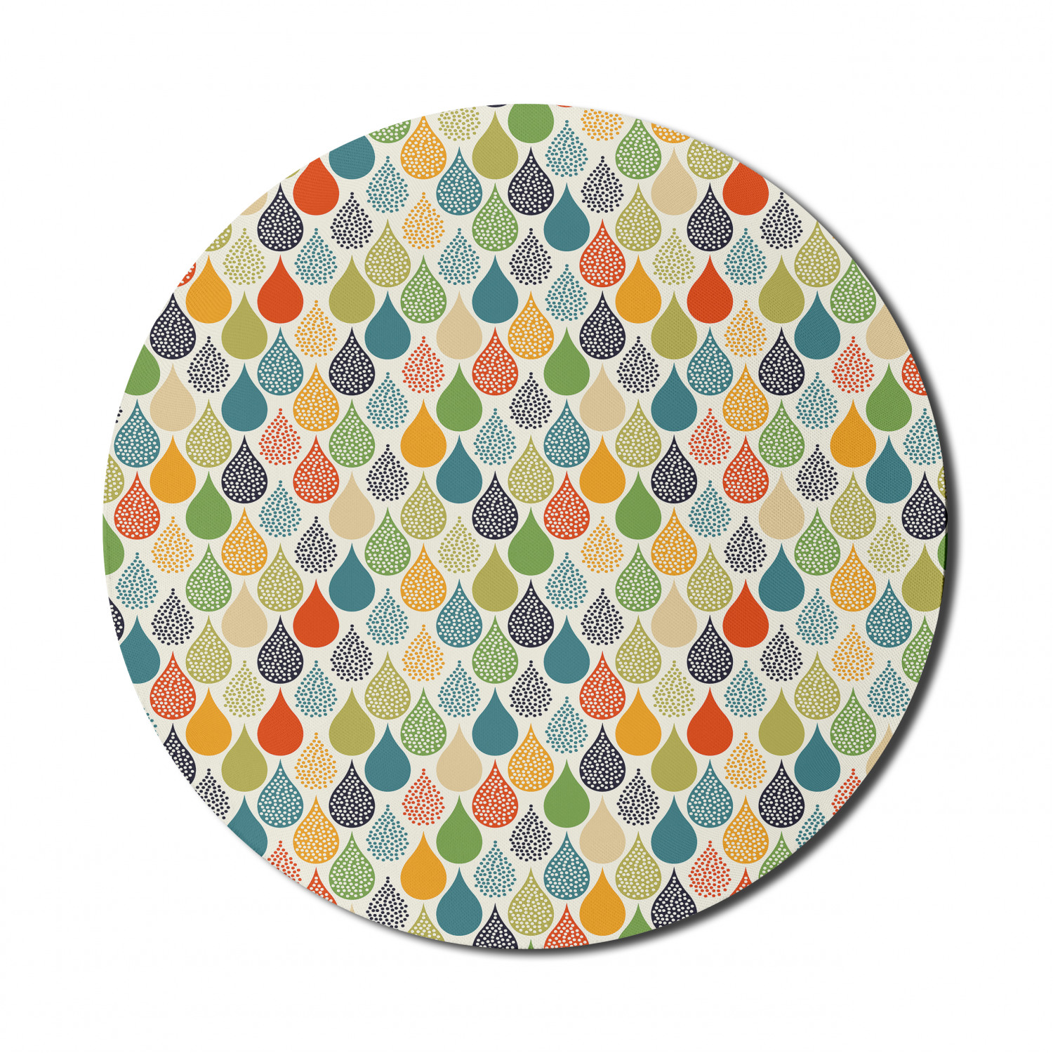 Ambesonne Abstract Polygon Round Non-Slip Rubber Modern Gaming Mousepad, 8" - Picture 32 of 123