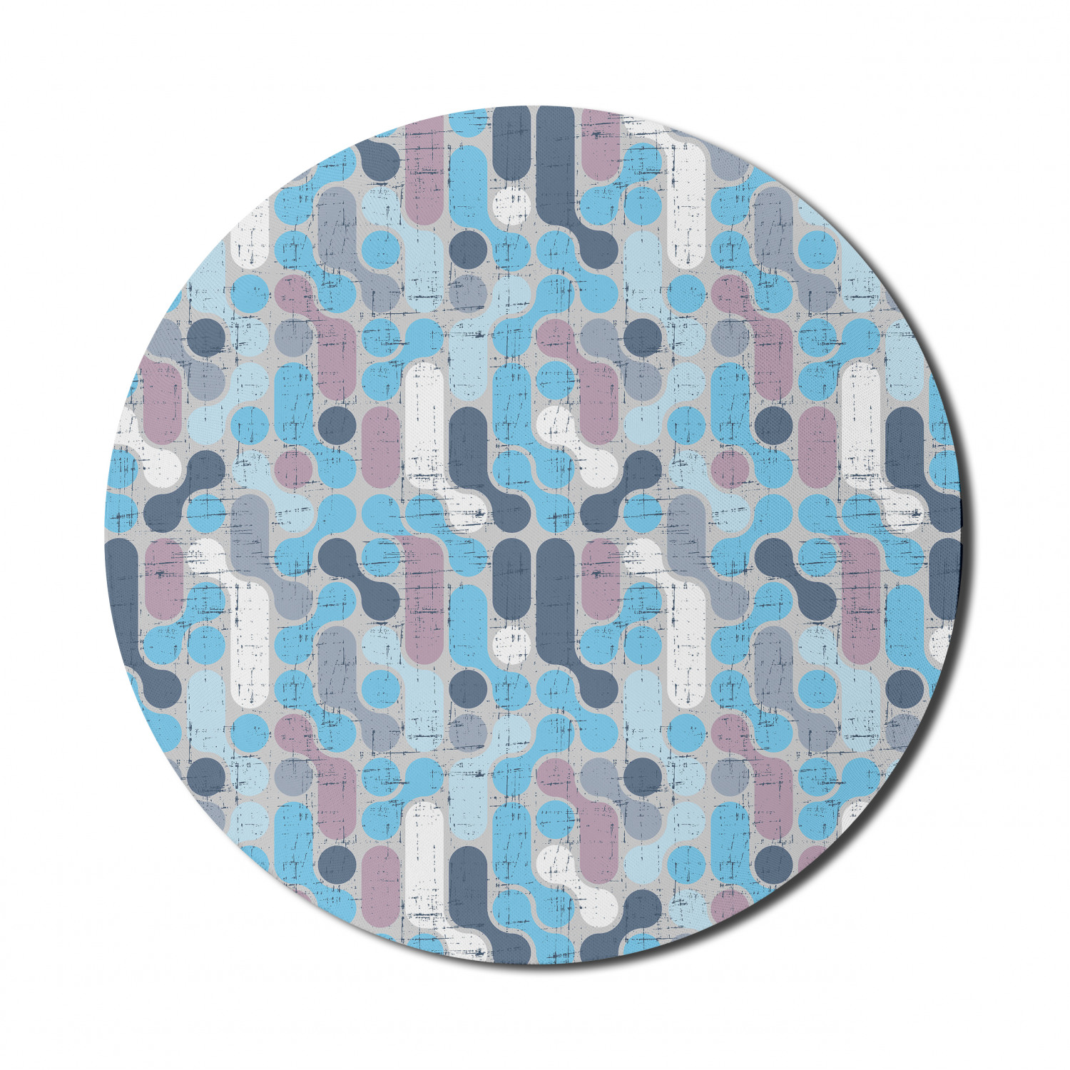 Ambesonne Abstract Polygon Round Non-Slip Rubber Modern Gaming Mousepad, 8" - Picture 60 of 123