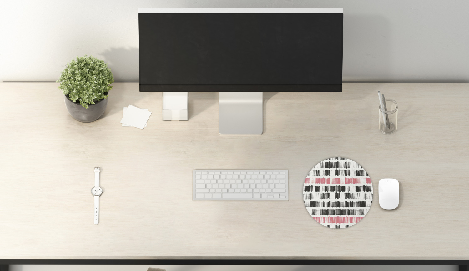 Ambesonne Abstract Polygon Round Non-Slip Rubber Modern Gaming Mousepad, 8" - Picture 93 of 123