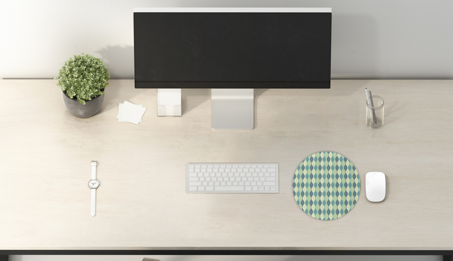 Ambesonne Absurd Pattern Round Non-Slip Rubber Modern Gaming Mousepad, 8" - Picture 81 of 123
