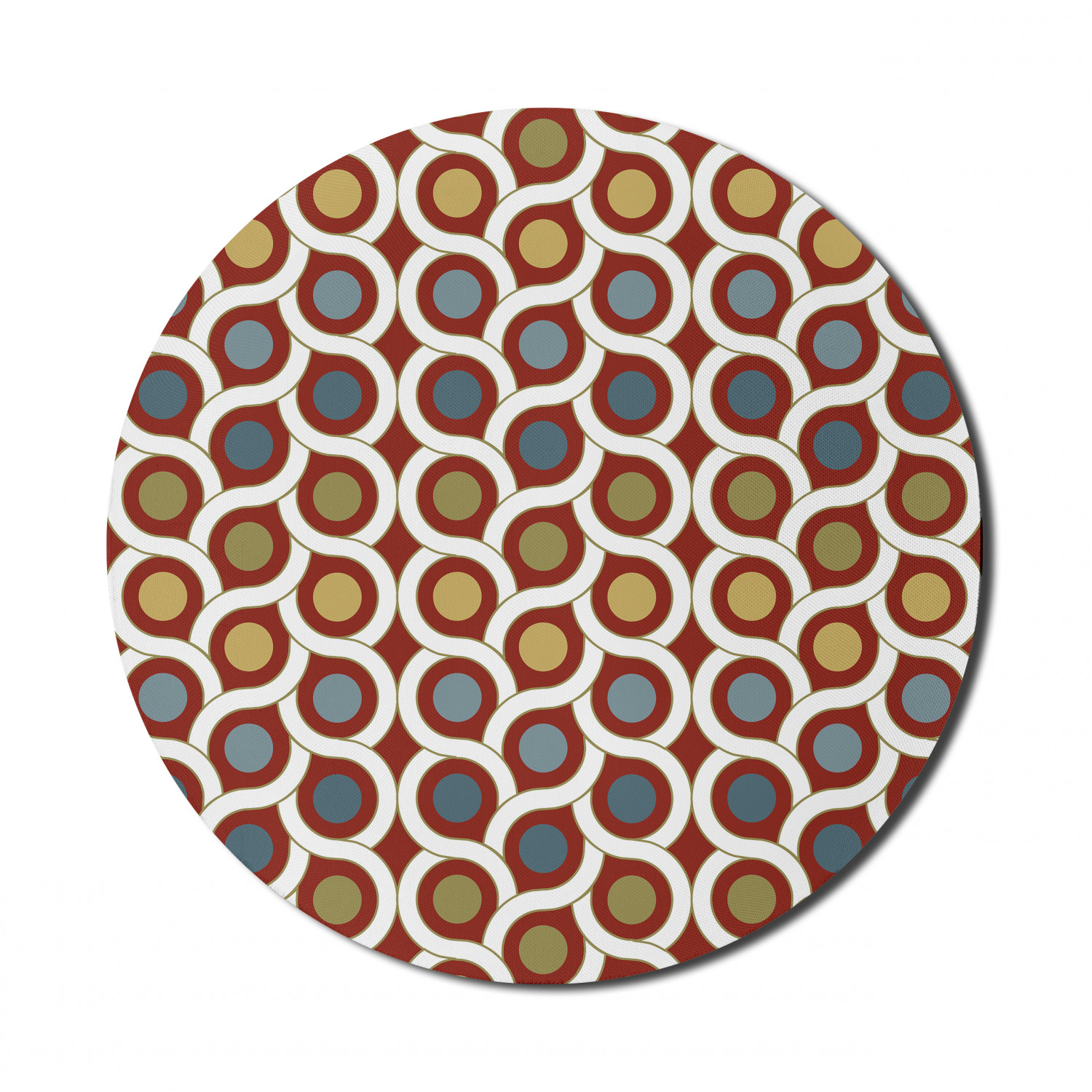 Ambesonne Absurd Pattern Round Non-Slip Rubber Modern Gaming Mousepad, 8" - Picture 14 of 123