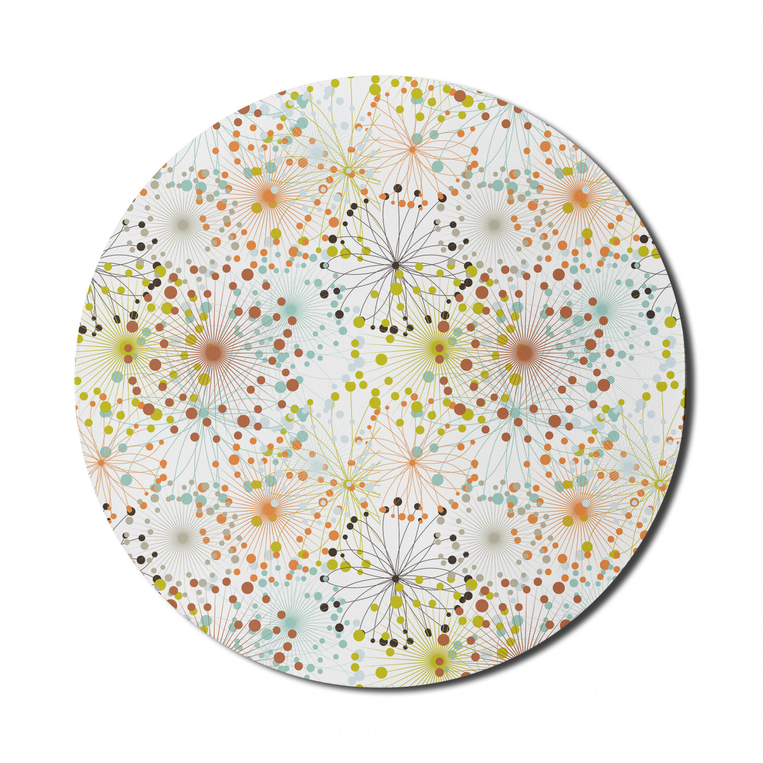 Ambesonne Absurd Pattern Round Non-Slip Rubber Modern Gaming Mousepad, 8" - Picture 64 of 123
