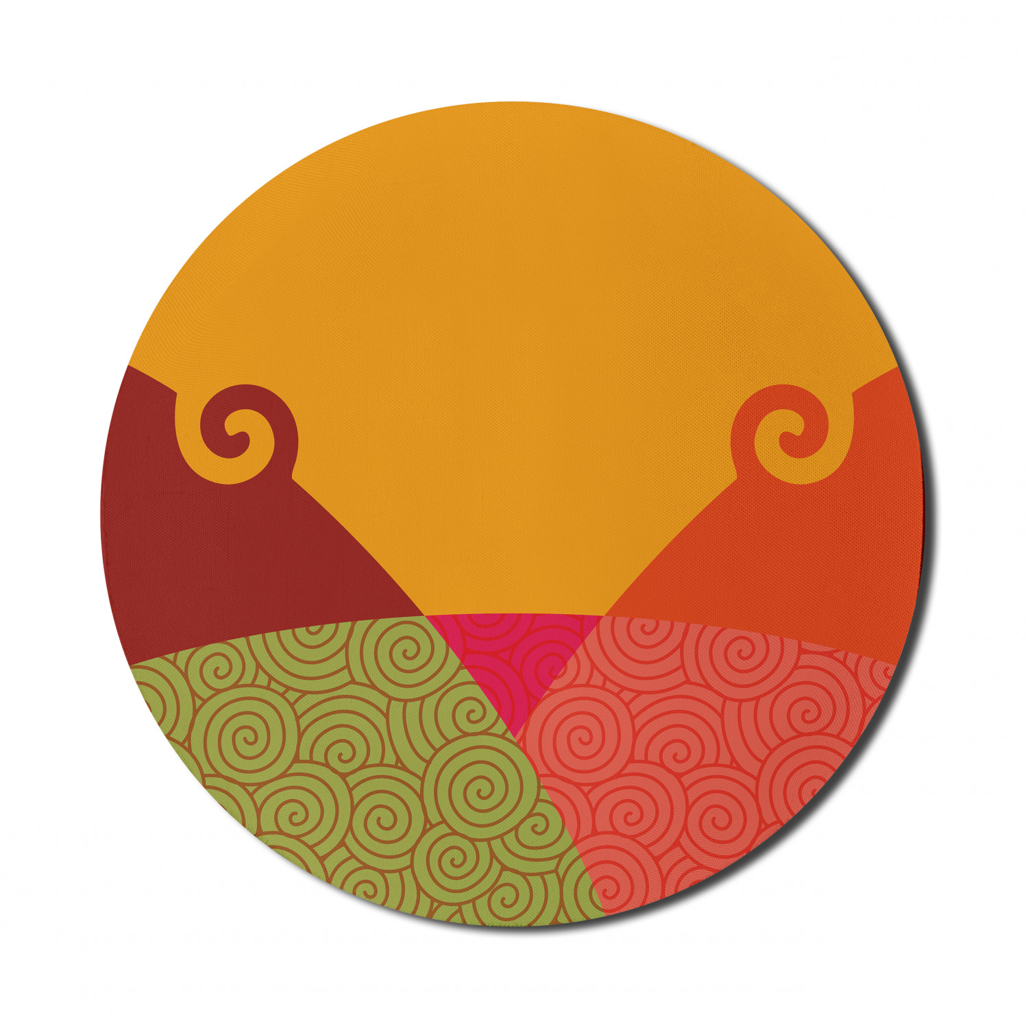 Ambesonne Absurd Pattern Round Non-Slip Rubber Modern Gaming Mousepad, 8" - Picture 100 of 123