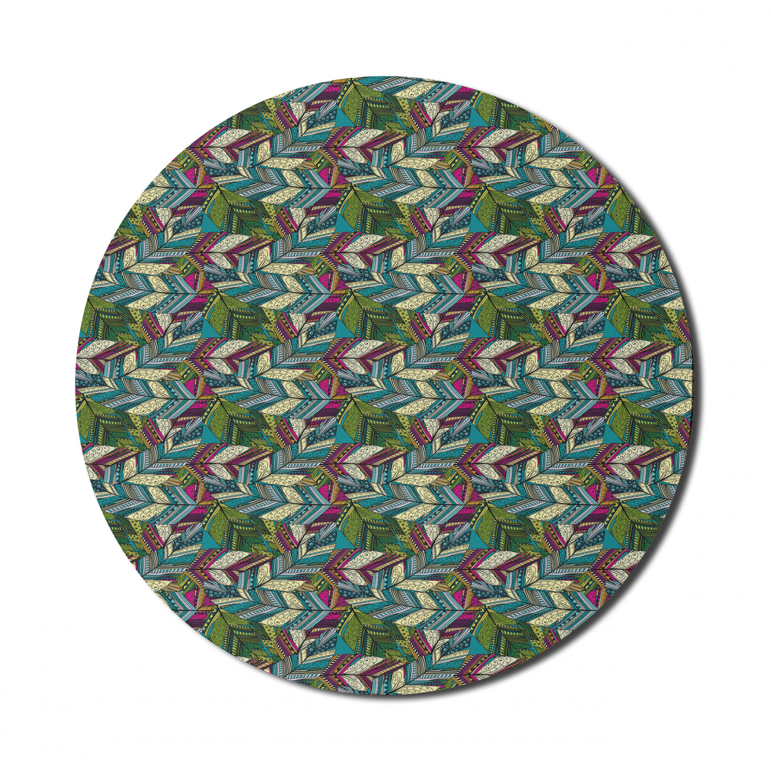 Ambesonne Absurd Pattern Round Non-Slip Rubber Modern Gaming Mousepad, 8" - Picture 36 of 123