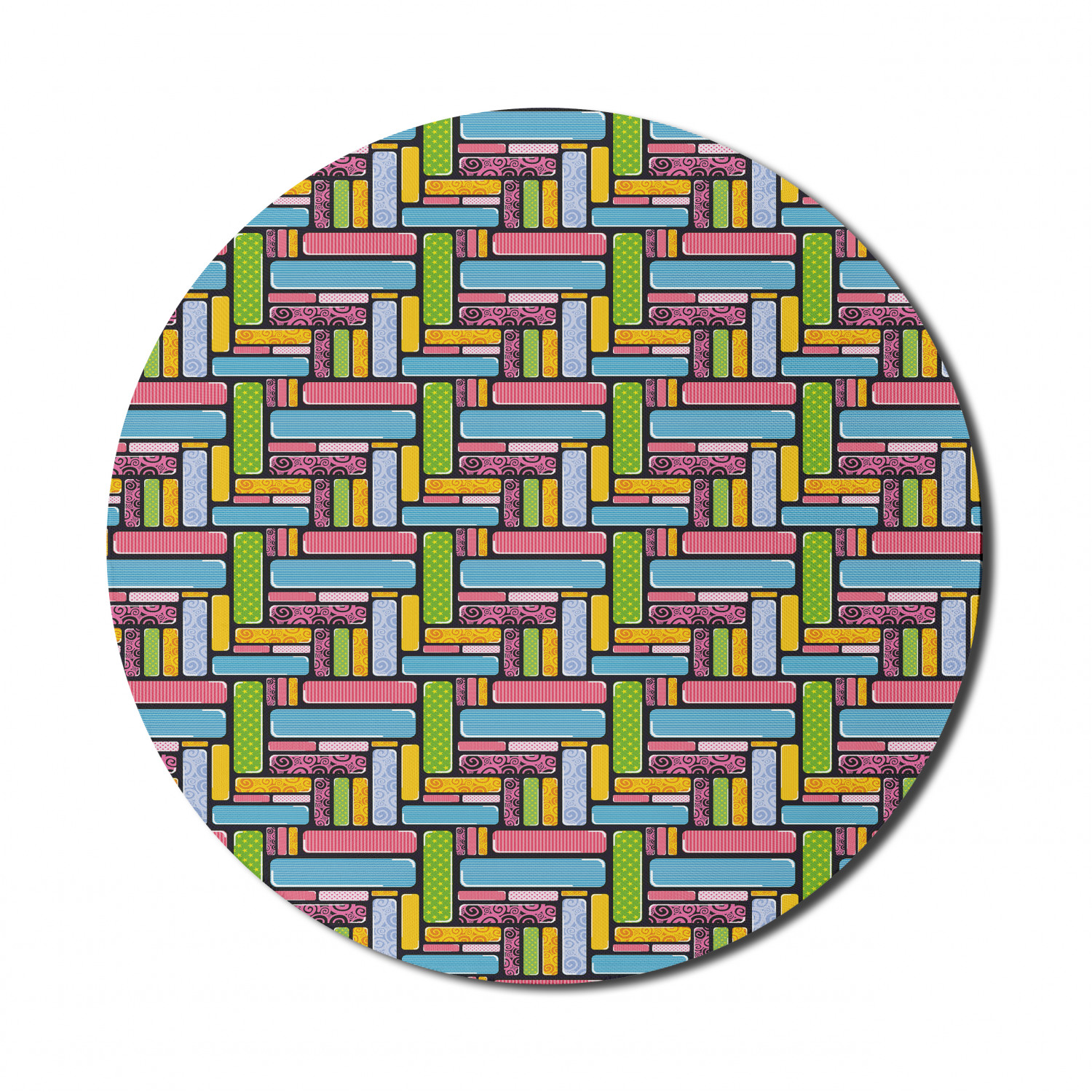 Ambesonne Absurd Pattern Round Non-Slip Rubber Modern Gaming Mousepad, 8" - Picture 94 of 123