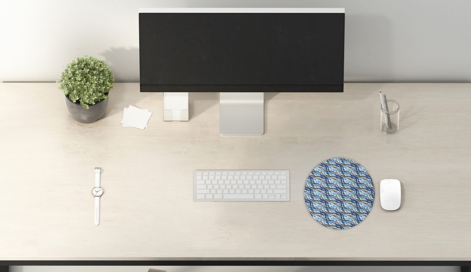 Ambesonne Absurd Pattern Round Non-Slip Rubber Modern Gaming Mousepad, 8" - Picture 67 of 123
