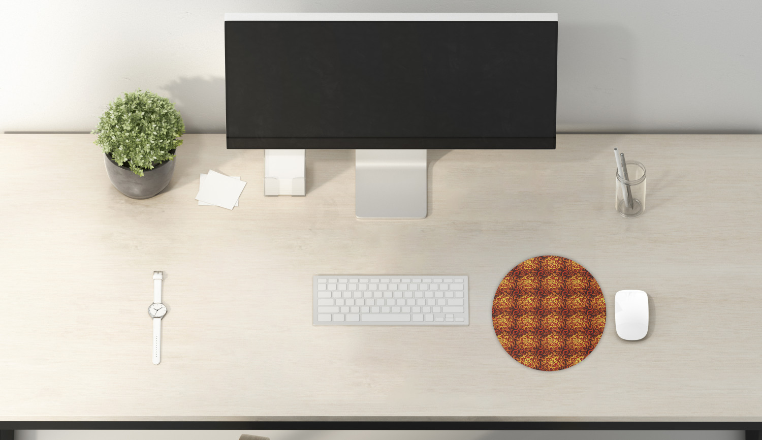Ambesonne Absurd Pattern Round Non-Slip Rubber Modern Gaming Mousepad, 8" - Picture 39 of 123