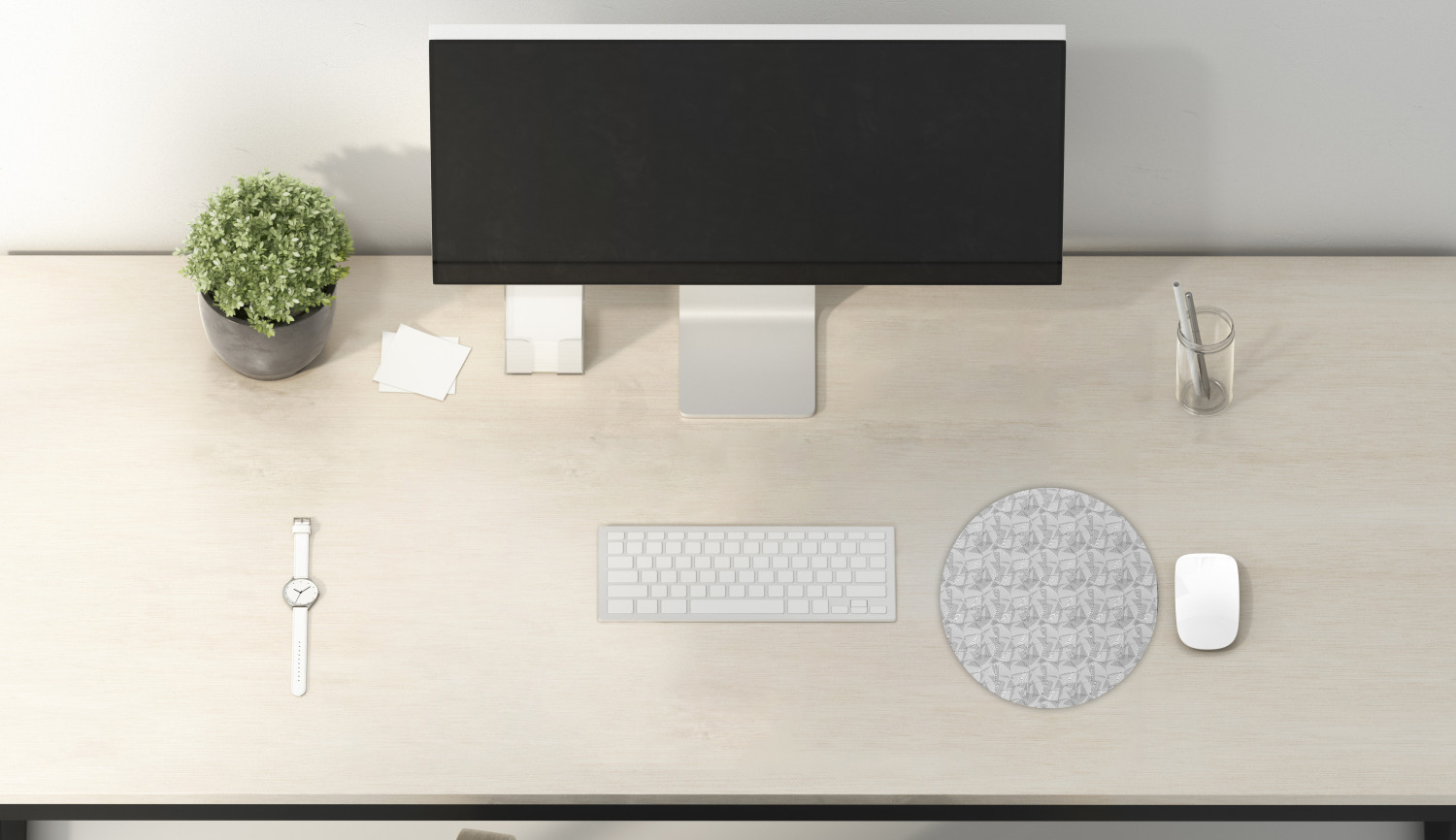 Ambesonne Absurd Pattern Round Non-Slip Rubber Modern Gaming Mousepad, 8" - Picture 31 of 123