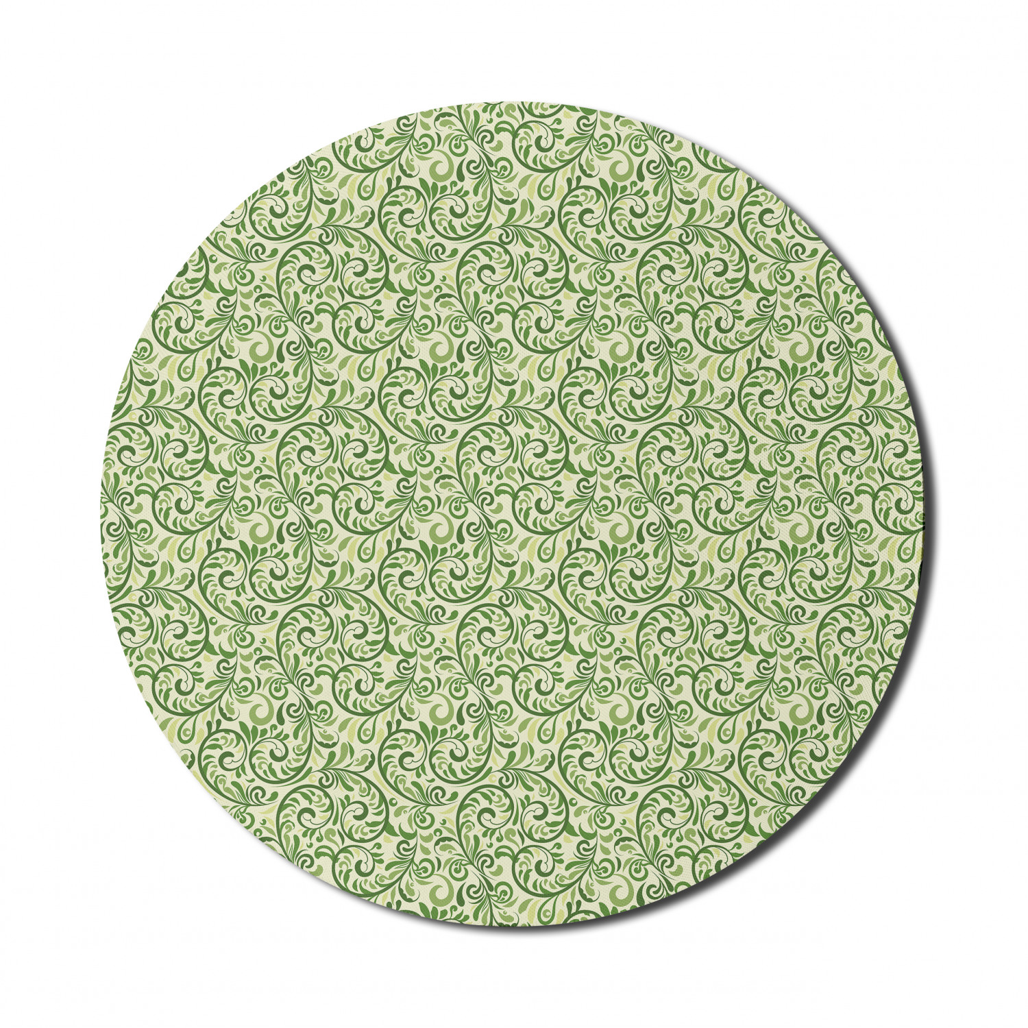 Ambesonne Green Print Round Non-Slip Rubber Modern Gaming Mousepad, 8" - Picture 22 of 123