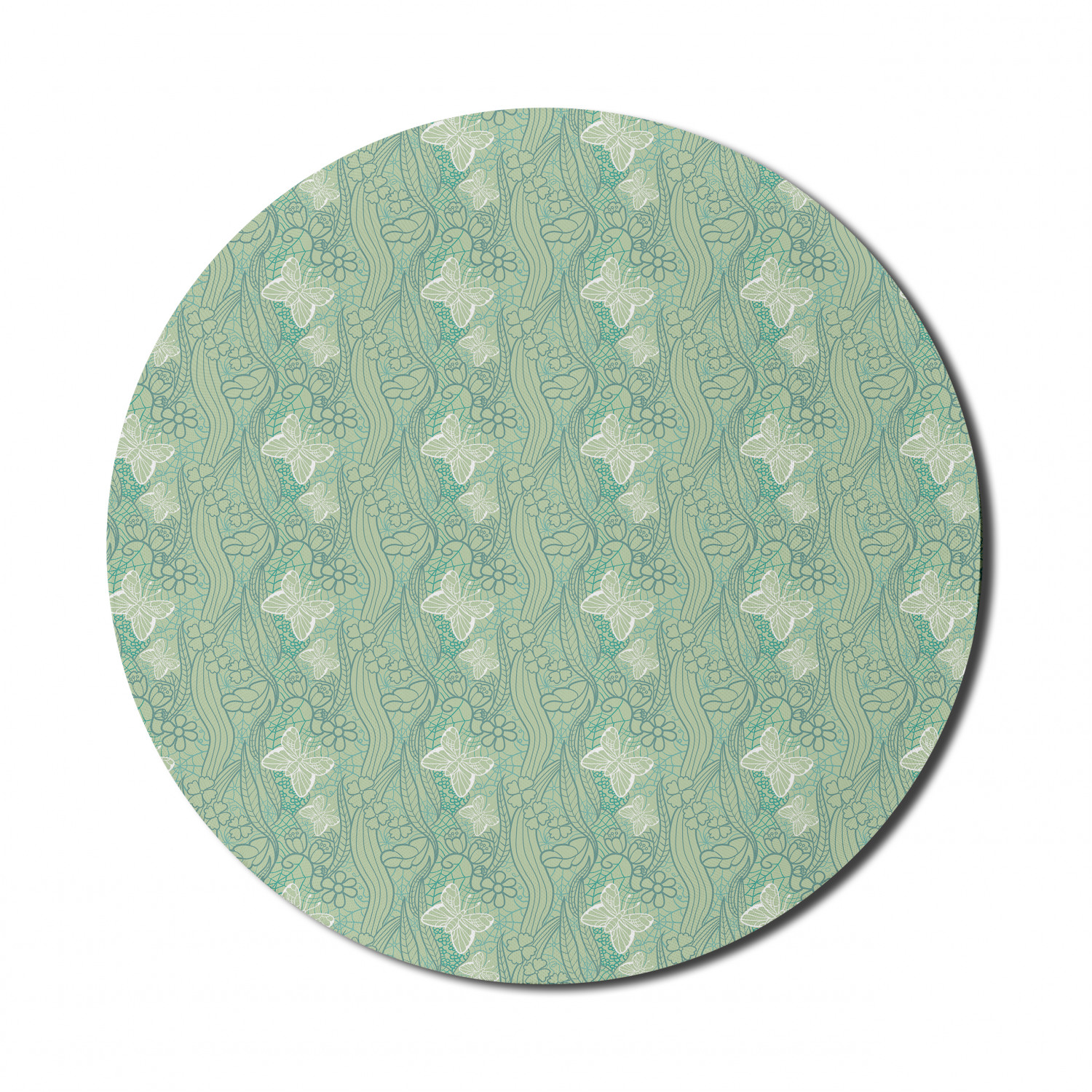 Ambesonne Green Print Round Non-Slip Rubber Modern Gaming Mousepad, 8" - Picture 58 of 123