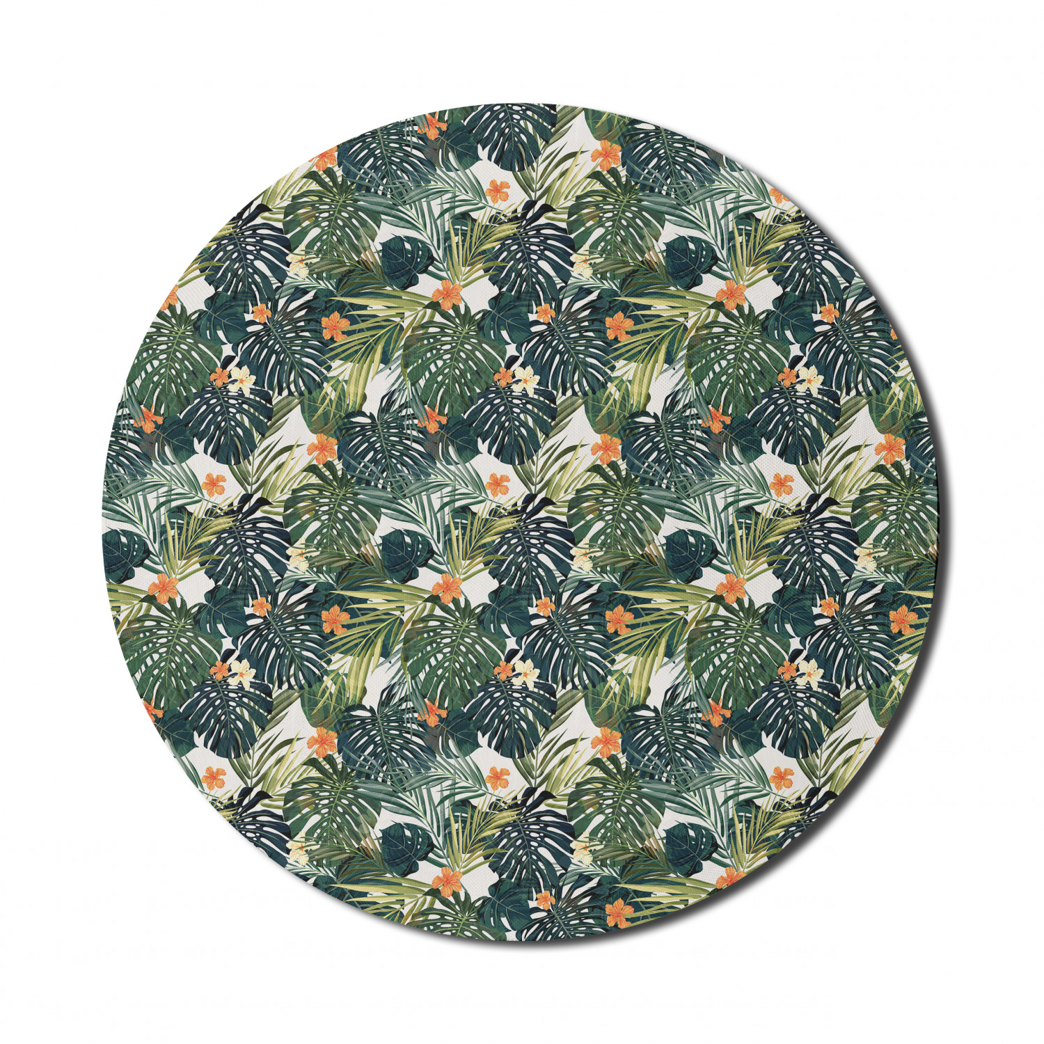 Ambesonne Green Print Round Non-Slip Rubber Modern Gaming Mousepad, 8" - Picture 50 of 123