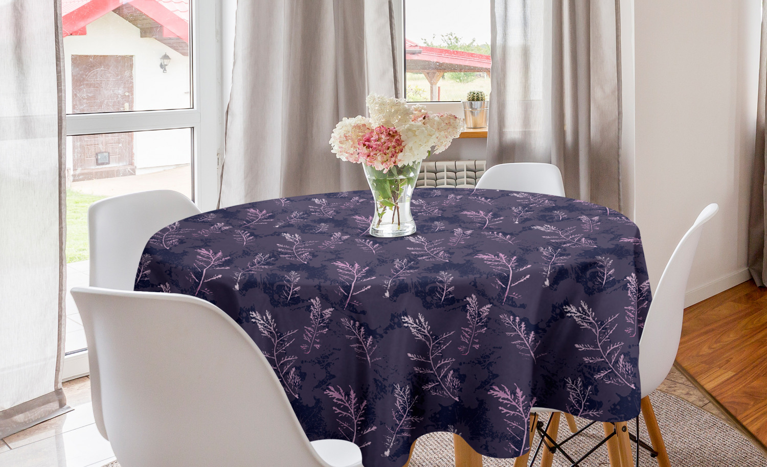 Ambesonne Nature Round Tablecloth Table Cover for Dining Room Kitchen - Picture 5 of 59