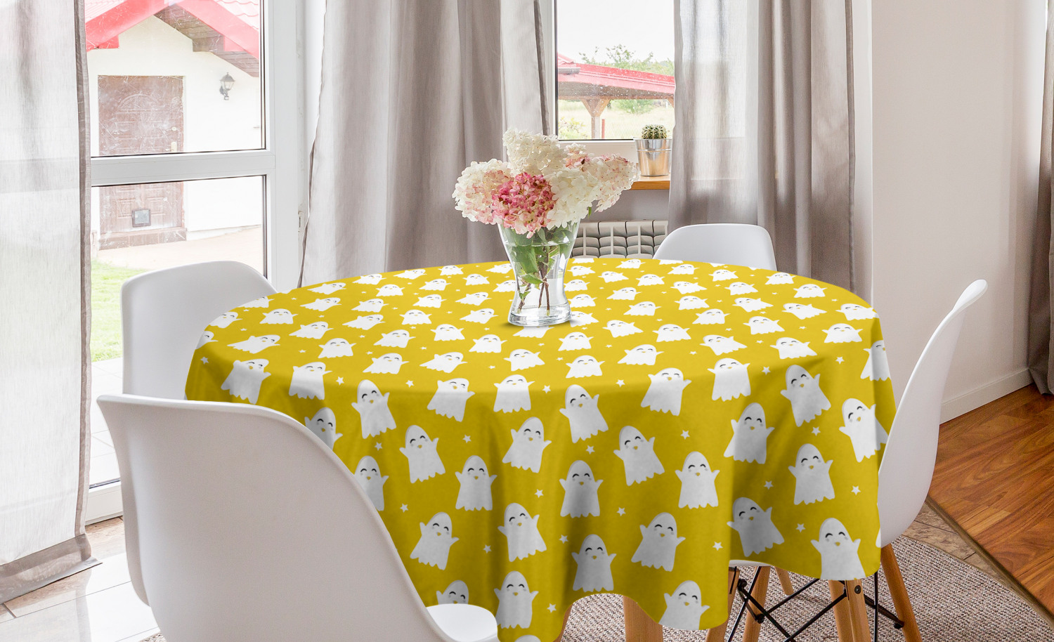 Ambesonne Nursery Round Tablecloth Table Cover for Dining Room Kitchen - Picture 8 of 57