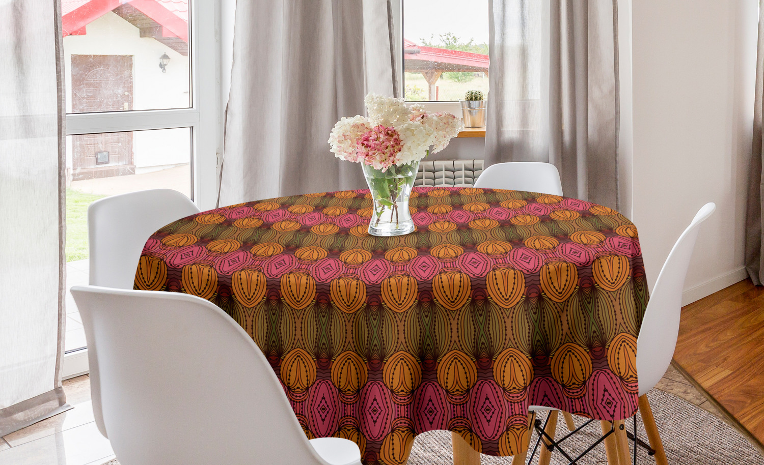 Ambesonne Surreal Art Round Tablecloth Table Cover for Dining Room Kitchen