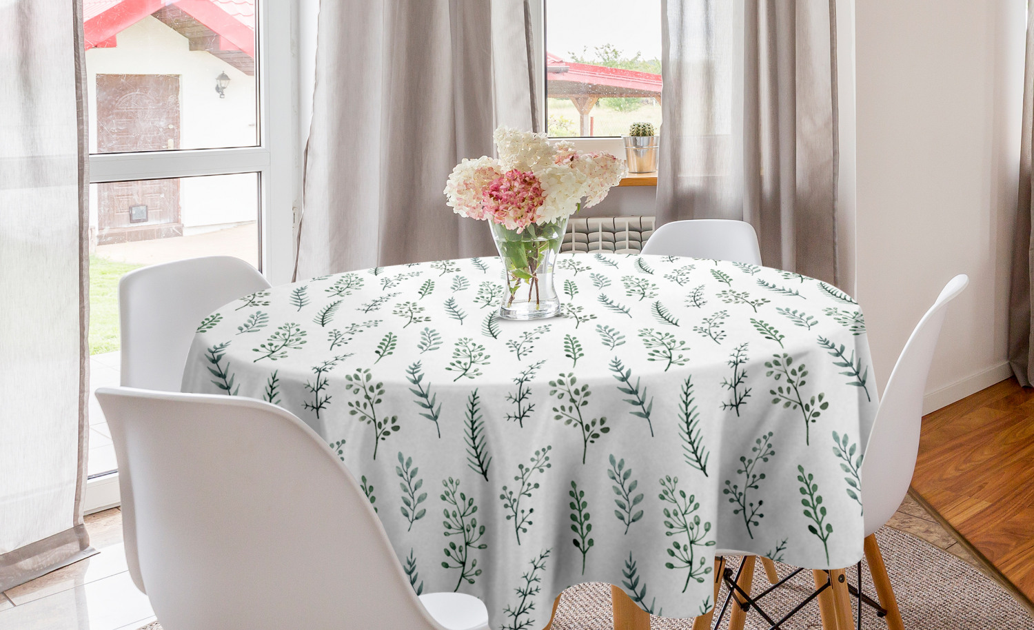 Ambesonne Nature Round Tablecloth Table Cover for Dining Room Kitchen - Picture 58 of 59