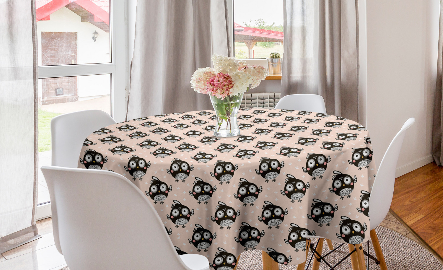 Ambesonne Nursery Round Tablecloth Table Cover for Dining Room Kitchen - Picture 34 of 57