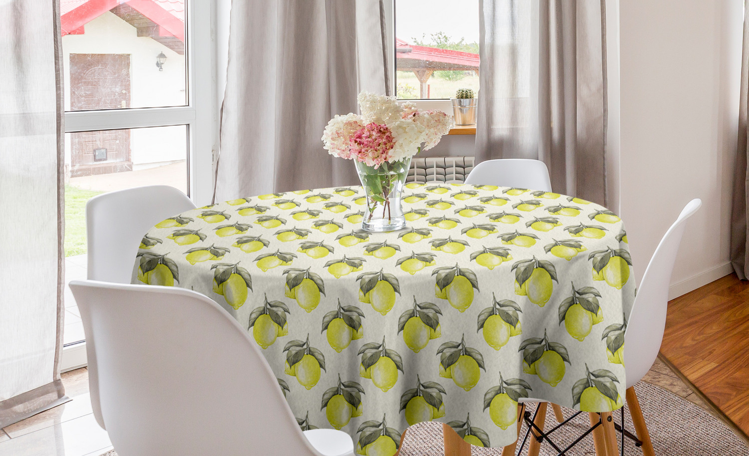 Ambesonne Nature Round Tablecloth Table Cover for Dining Room Kitchen - Picture 56 of 59