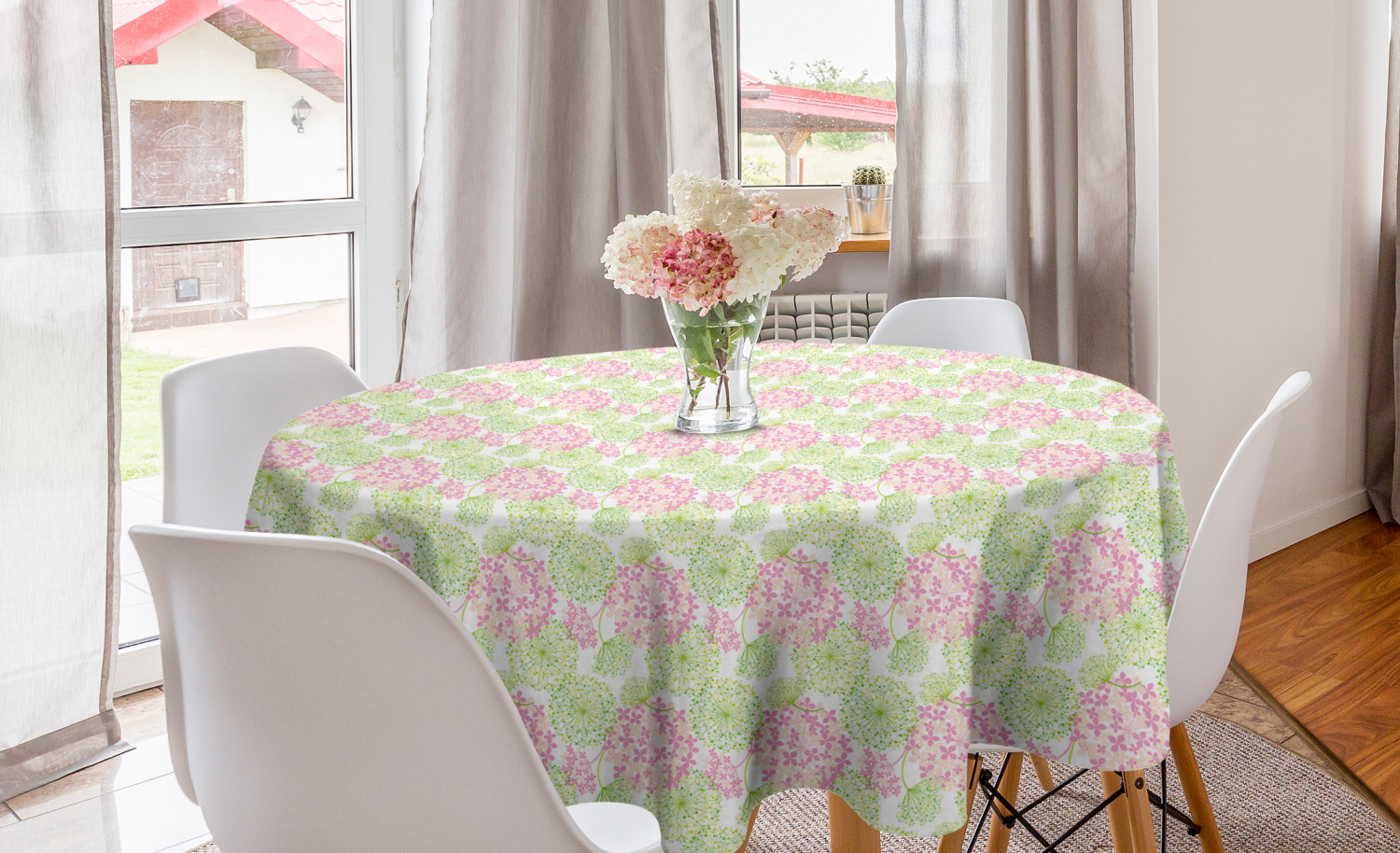 Ambesonne Nature Round Tablecloth Table Cover for Dining Room Kitchen - Picture 15 of 59