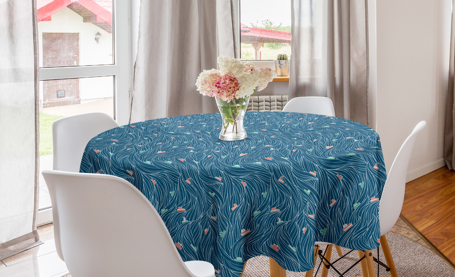 Ambesonne Nature Round Tablecloth Table Cover for Dining Room Kitchen - Picture 59 of 59