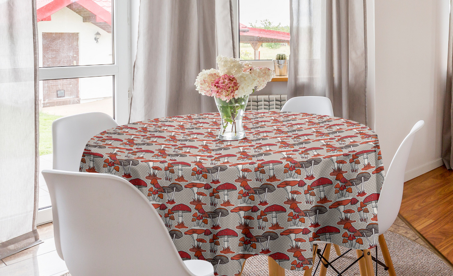 Ambesonne Nature Round Tablecloth Table Cover for Dining Room Kitchen - Picture 25 of 59