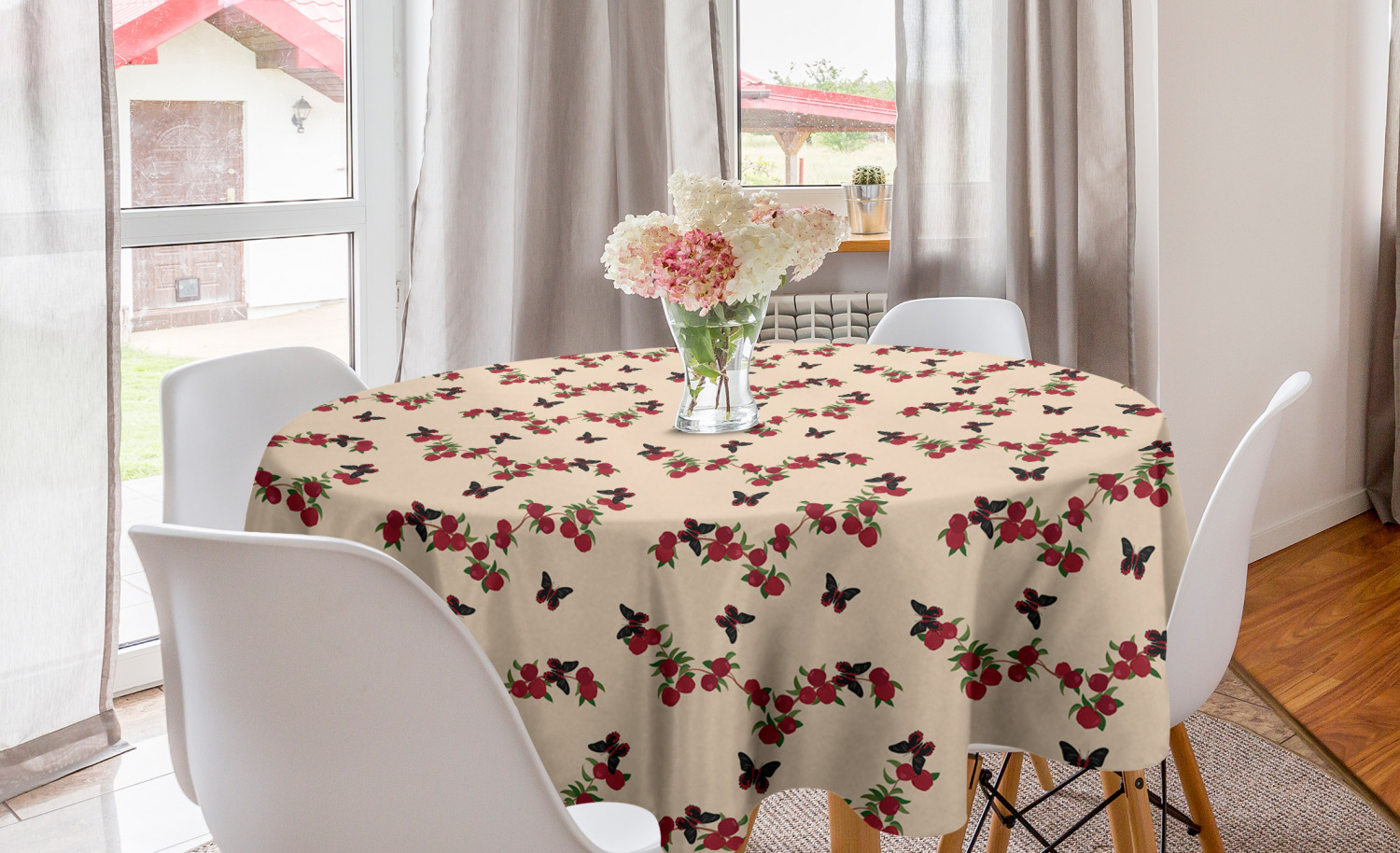 Ambesonne Nature Round Tablecloth Table Cover for Dining Room Kitchen - Picture 8 of 59