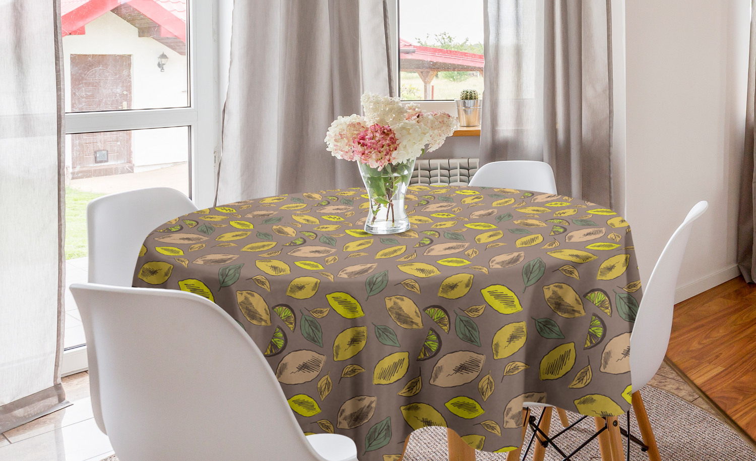 Ambesonne Nature Round Tablecloth Table Cover for Dining Room Kitchen - Picture 12 of 59