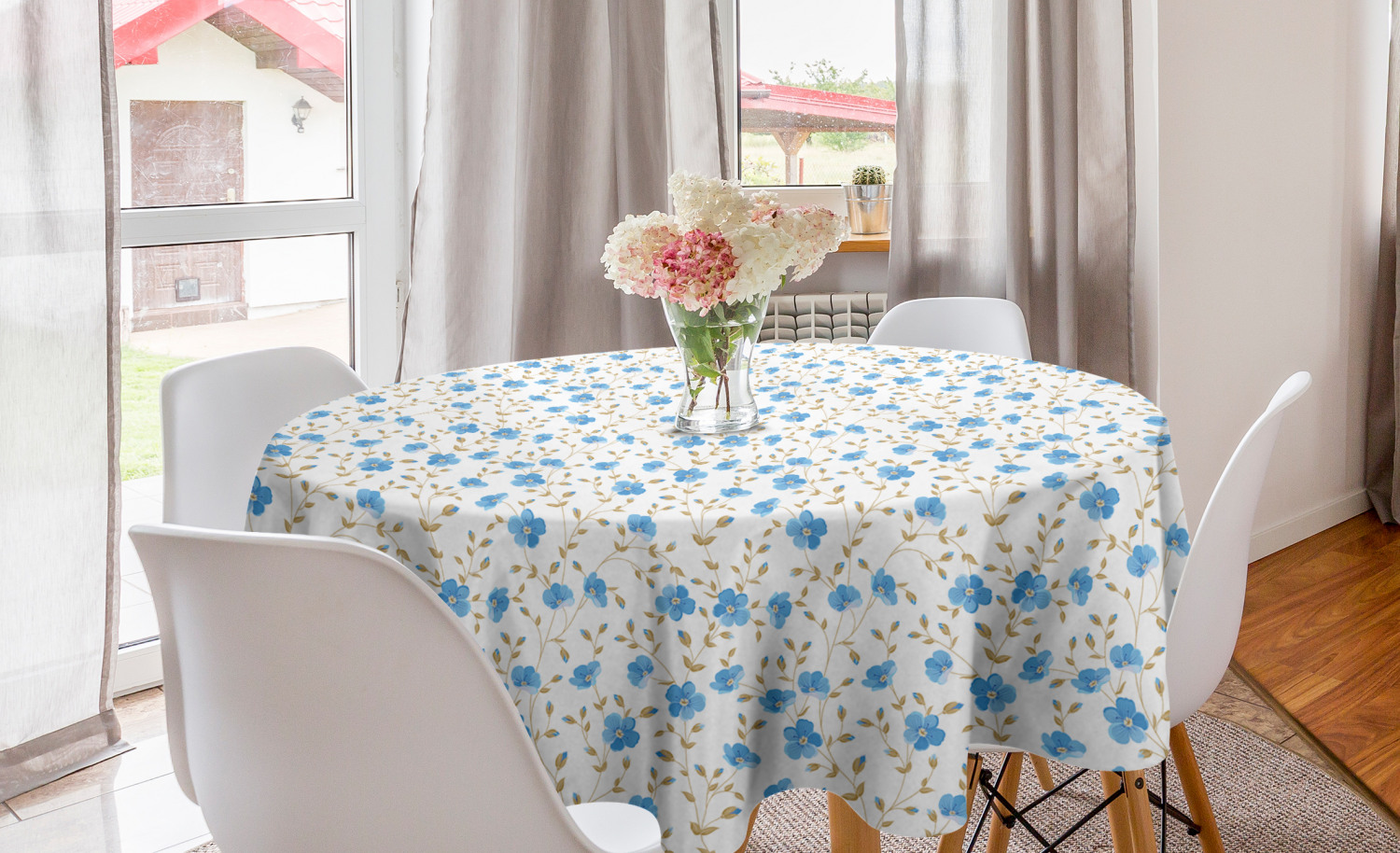 Ambesonne Nature Round Tablecloth Table Cover for Dining Room Kitchen - Picture 17 of 59